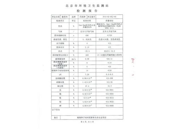 融雪剂检测报告